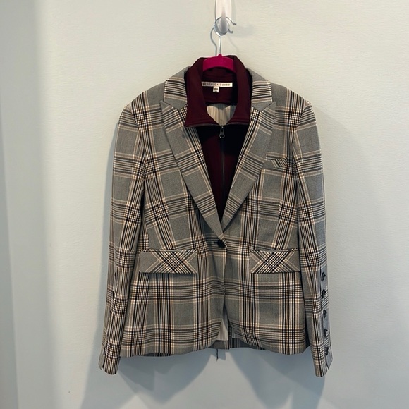 Veronica Beard SET “Steele” plaid blazer 8 + Removable Dickey OS - Picture 2 of 6